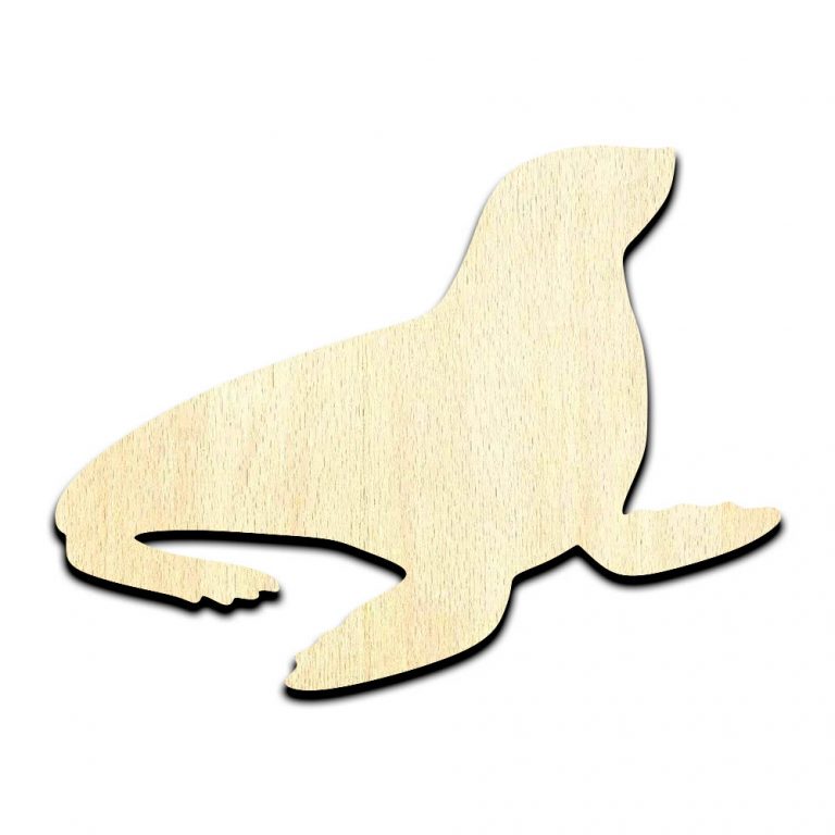 Seal Laser Cut Out Unfinished Wood Shape Craft Supply