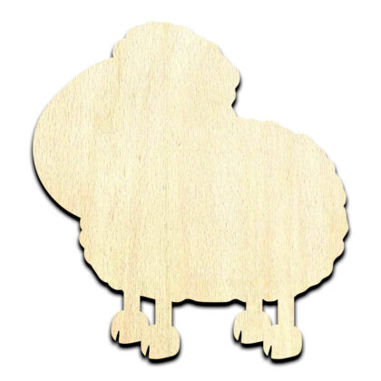 Sheep Cartoon Cut Out Unfinished Wood Shape Craft Supply