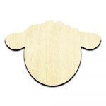 Sheep Head Cut Out Unfinished Wood Shape Craft Supply