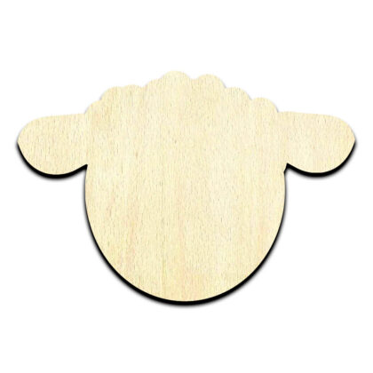 Sheep Head Cut Out Unfinished Wood Shape Craft Supply