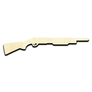 Shotgun Laser Cut Out Unfinished Wood Shape Craft Supply