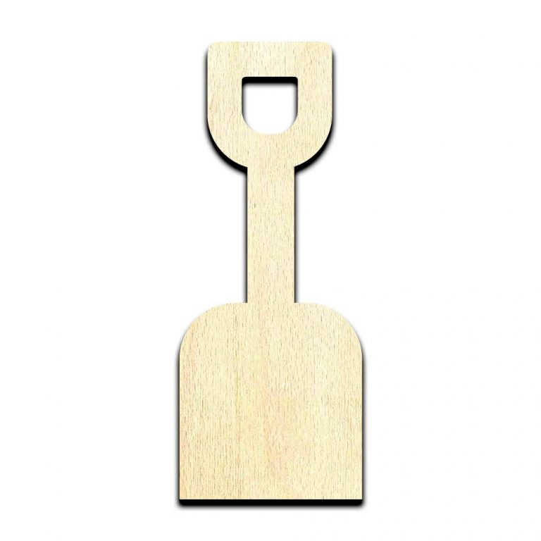 Shovel Laser Cut Out Unfinished Wood Shape Craft Supply