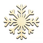 Snowflake 3 Laser Cut Out Unfinished Wood Shape Craft Supply