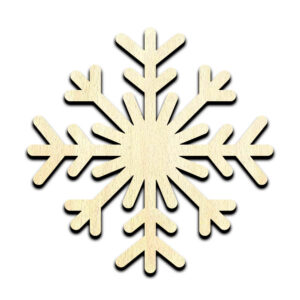 Snowflake 3 Laser Cut Out Unfinished Wood Shape Craft Supply