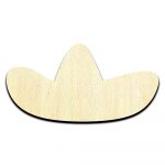 Sombrero Laser Cut Out Unfinished Wood Shape Craft Supply