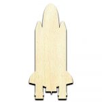 Space Shuttle #1 Laser Cut Out Unfinished Wood Shape Craft Supply