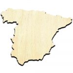 Spain Laser Cut Out Unfinished Wood Shape Craft Supply