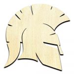 Spartan Helmet #2 Laser Cut Out Unfinished Wood Shape Craft Supply