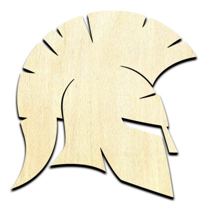Spartan Helmet #2 Laser Cut Out Unfinished Wood Shape Craft Supply