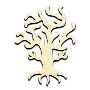 Spooky Tree Halloween Laser Cut Out Unfinished Wood Shape Craft Supply