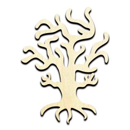 Spooky Tree Halloween Laser Cut Out Unfinished Wood Shape Craft Supply