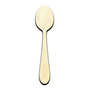 Spoon Laser Cut Out Unfinished Wood Shape Craft Supply