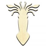 Squid Cartoon Laser Cut Out Unfinished Wood Shape Craft Supply