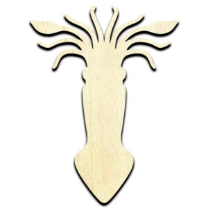 Squid Cartoon Laser Cut Out Unfinished Wood Shape Craft Supply