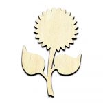 Sunflower Laser Cut Out Unfinished Wood Shape Craft Supply