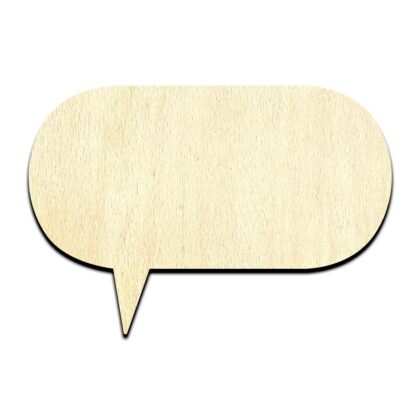 Text Quote Bubble Unfinished Wood Shape Craft Supply