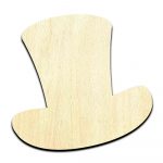 Top Hat Cut Out Unfinished Wood Shape Craft Supply