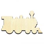 Train Christmas Santa Laser Cut Out Unfinished Wood Shape Craft Supply