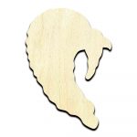 Turkey Head Laser Cut Out Unfinished Wood Shape Craft Supply