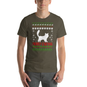 Merry Catmas Cat Lovers Ugly Christmas Short-Sleeve Unisex T-Shirt - Image 5
