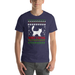 Merry Catmas Cat Lovers Ugly Christmas Short-Sleeve Unisex T-Shirt - Image 3