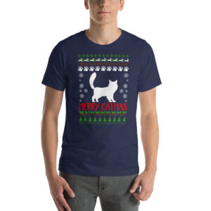 Merry Catmas Cat Lovers Ugly Christmas Short-Sleeve Unisex T-Shirt - Image 2