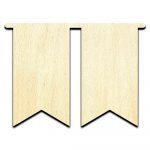 Twin Wall Banner Laser Cut Out Unfinished Wood Shape Craft Supply