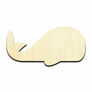 Whale Cartoon Unfinished Wood Shape Craft Supply