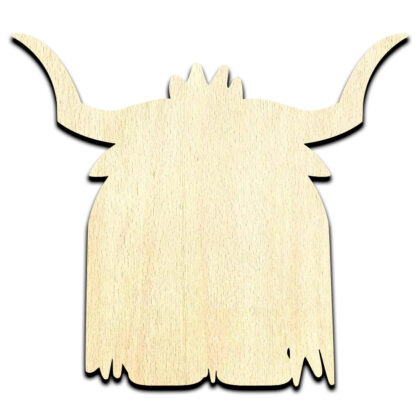 Yak Cartoon Laser Cut Out Unfinished Wood Shape Craft Supply