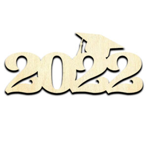 2022 Graduation Cap Laser Cut Out Unfinished Wood Shape Craft Supply