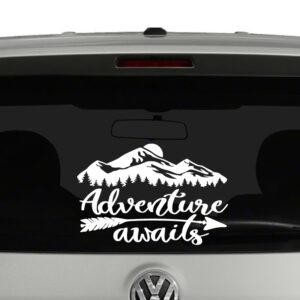 Adventure Awaits Outdoors Vinyl Decal Sticker