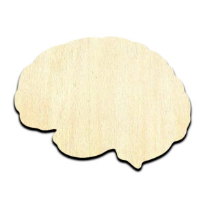 Human Brain Laser Cut Out Unfinished Wood Shape Craft Supply