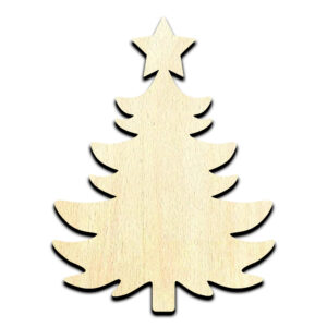 Christmas Tree #2 Laser Cut Out Unfinished Wood Shape Craft Supply