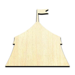 Circus Tent Laser Cut Out Unfinished Wood Shape Craft