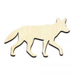 Coyote Laser Cut Out Unfinished Wood Shape Craft Supply