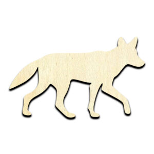 Coyote Laser Cut Out Unfinished Wood Shape Craft Supply