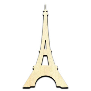 Eiffel Tower Laser Cut Out Unfinished Wood Shape Craft Supply