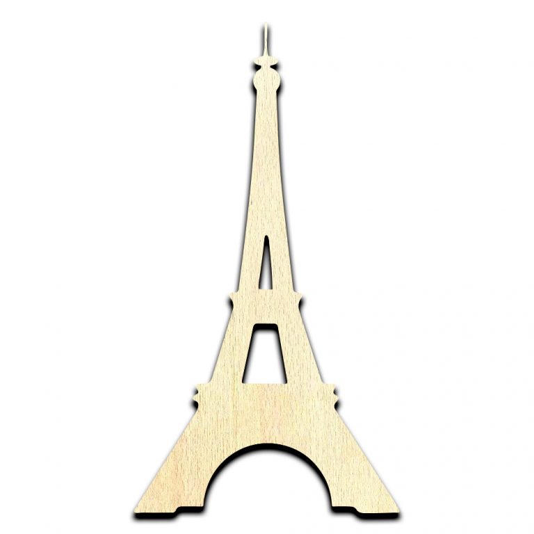 Eiffel Tower Laser Cut Out Unfinished Wood Shape Craft Supply