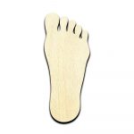 Foot Laser Cut Out Unfinished Wood Shape Craft Supply