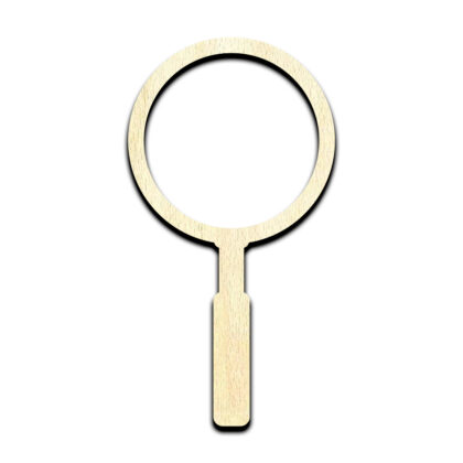Magnifying Glass Laser Cut Out Unfinished Wood Shape Craft