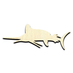 Marlin Laser Cut Out Unfinished Wood Shape Craft