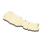 Nepal Country Laser Cut Out Unfinished Wood Shape Craft