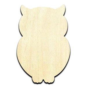Owl #2 Laser Cut Out Unfinished Wood Shape Craft Supply
