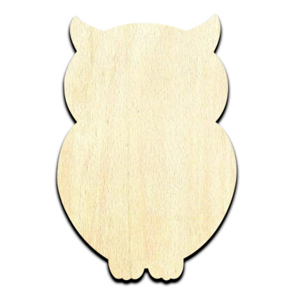Owl #2 Laser Cut Out Unfinished Wood Shape Craft Supply