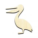 Pelican Bird Laser Cut Out Unfinished Wood Shape Craft