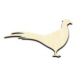 Pheasant Bird Laser Cut Out Unfinished Wood Shape Craft