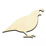 Quail Bird Laser Cut Out Unfinished Wood Shape Craft Supply