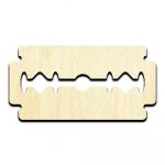 Razor Blade Laser Cut Out Unfinished Wood Shape Craft