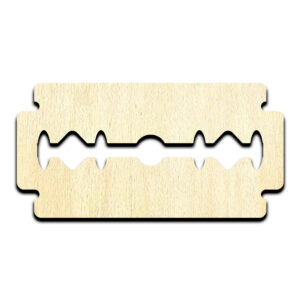 Razor Blade Laser Cut Out Unfinished Wood Shape Craft