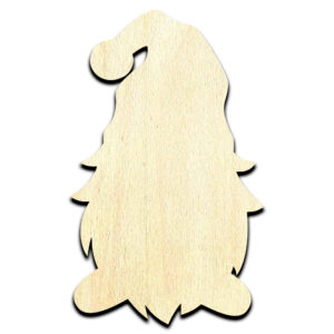 Santa Gnome Christmas Laser Cut Out Unfinished Wood Shape Craft Supply